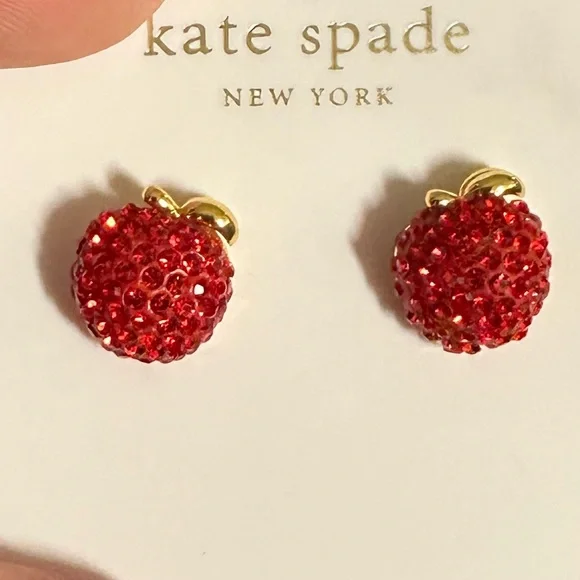 Kate Spade Dashing Beauty Apple Stud Earrings - Picture 4 of 4